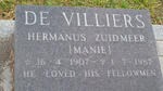 VILLIERS Hermanus Zuidmeer, de 1907-1987