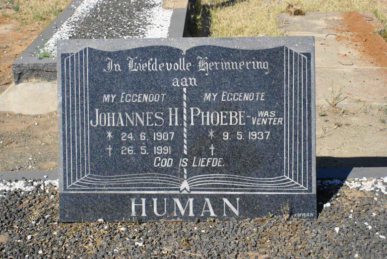 HUMAN Johannes H. 1907-1991 & Phoebe VENTER 1937-
