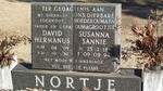 NORTJE David Hermanus 1909-1982 & Susanna Sannie 1918-1994
