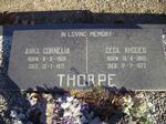 THORPE Cecil Rhodes 1900-1972 & Anna Cornelia 1908-1971