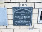 HEEVER Hans, van den 1957-1999