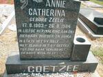 COETZEE Annie Catherina nee ZEELIE 1903-1984
