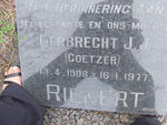 RIEKERT Gerbrecht J.J. nee COETZER 1906-1977