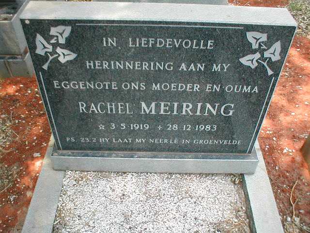 MEIRING Rachel 1919-1983
