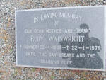 WAINWRIGHT Ruby nee SUMNER 1888-1979