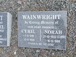 WAINWRIGHT Cyril 1916-1999 & Norah VD MERWE 1922-1999