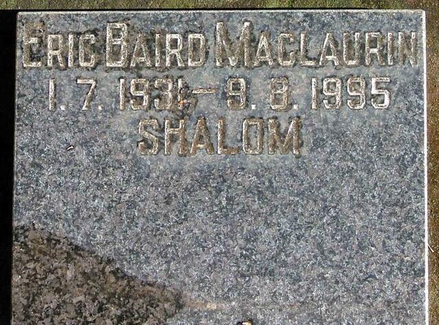 MACLAURIN Eric Baird 1931-1995
