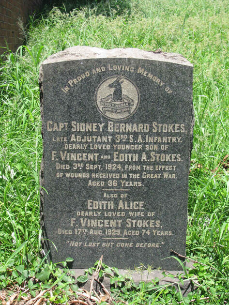 STOKES Sidney Bernard -1924 :: STOKES Edith Alice -1929