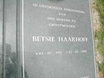 HAARHOFF Betsie 1918-2001