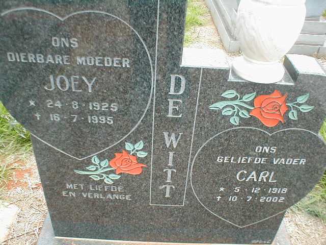 WITT Carl, de 1918-2002 & Joey 1925-1995