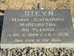 STEYN Maria Catharina Margaretha nee DU PLESSIS 1888-1978
