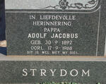 STRYDOM Adolf Jacobus 1892-1968