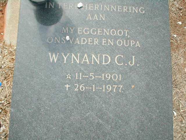 ? Wynand C.J. 1901-1977