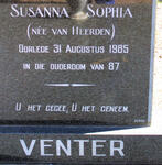 VENTER Susanna Sophia nee VAN HEERDEN -1985