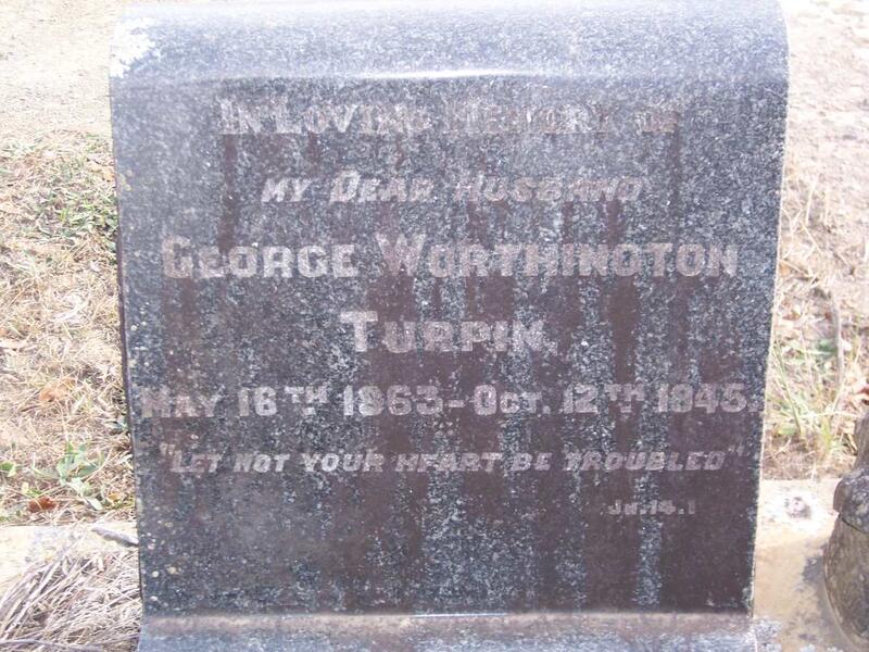 TURPIN George Worthinoton 1863-1945
