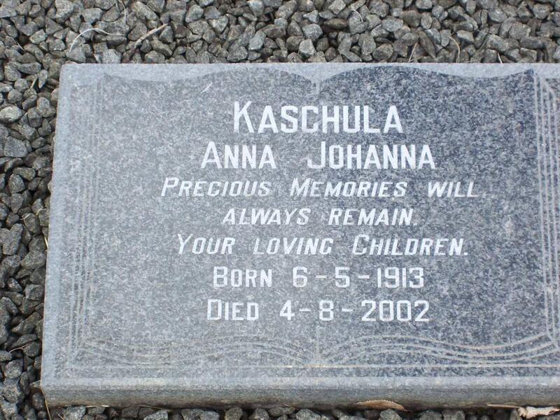 KASCHULA Anna Johanna 1913-2002