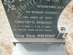 MERWE Christoffel Benadus, van der 1914-1980