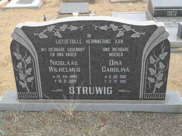 STRUWIG Nicolaas Wilhelmus 1886-1989 & Dina Carolina 1901-1991