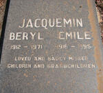 JACQUEMIN Emile 1916-1995 and Beryl 1912-1971