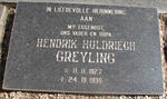 GREYLING Hendrik Huldriech 1927-1996