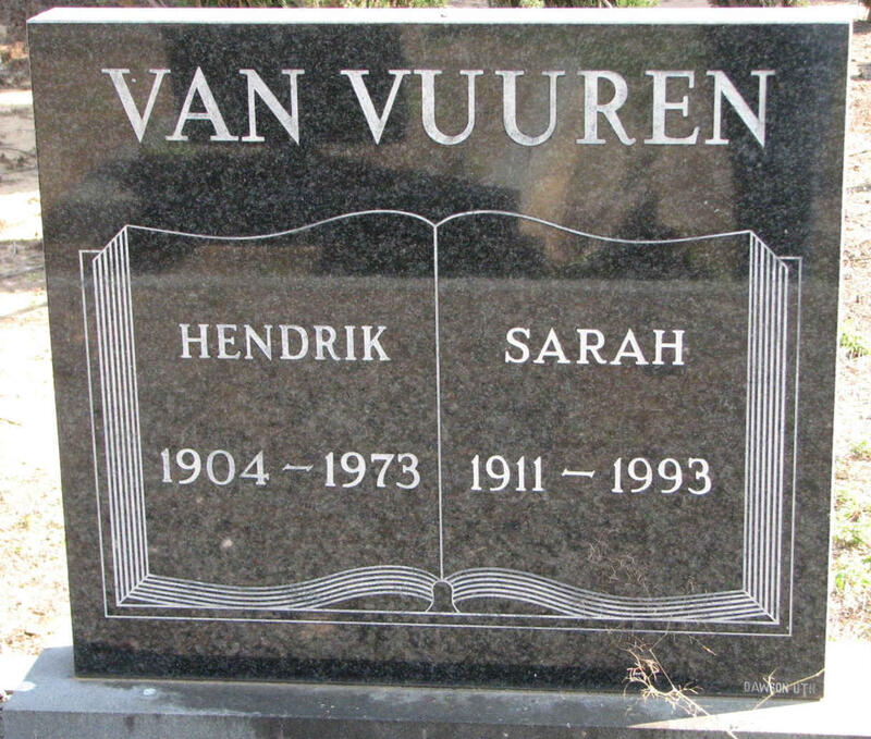 VUUREN Hendrik, van 1904-1973 & Sarah 1911-1993