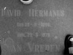 VREDEN David Hermanus, van 1906-1978