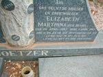 COETZER Elizabeth Marthina geb. DEYSEL 1887-1967