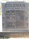 COLEMAN Gordelia 1917-1979