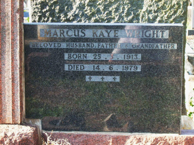 WRIGHT Marcus Kay 1913-1979