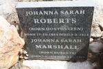 ROBERTS Johanna Sarah nee OOSTHUIZEN 1884-1914 :: Johanna Sarah MARSHALL nee ROBERTS 1909-1999