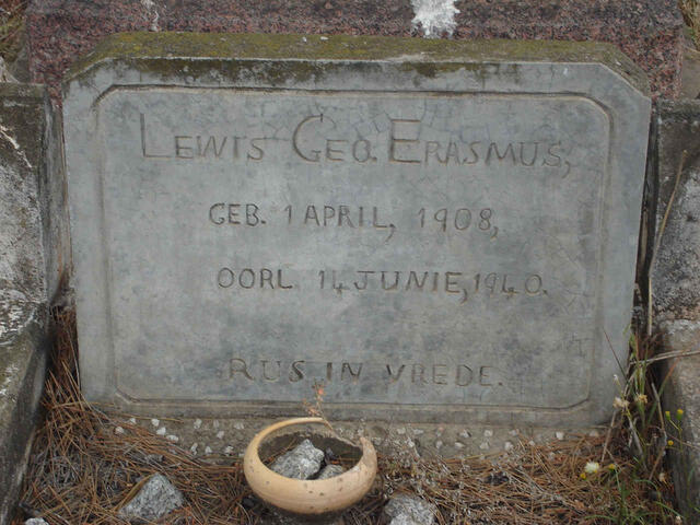 ERASMUS Lewis Geo 1908-1940