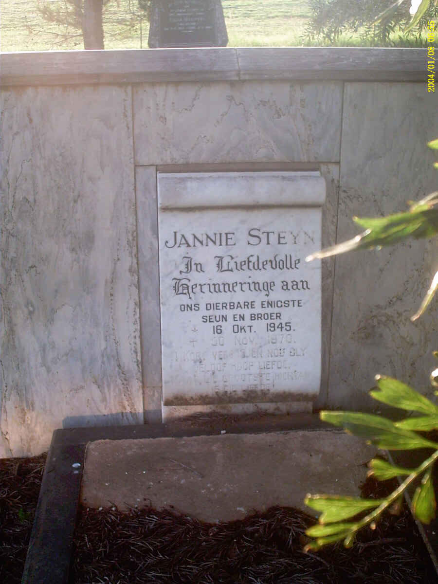 STEYN Jannie -1945-1970