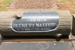 MATTISON Bertie Beckett 1901-1963