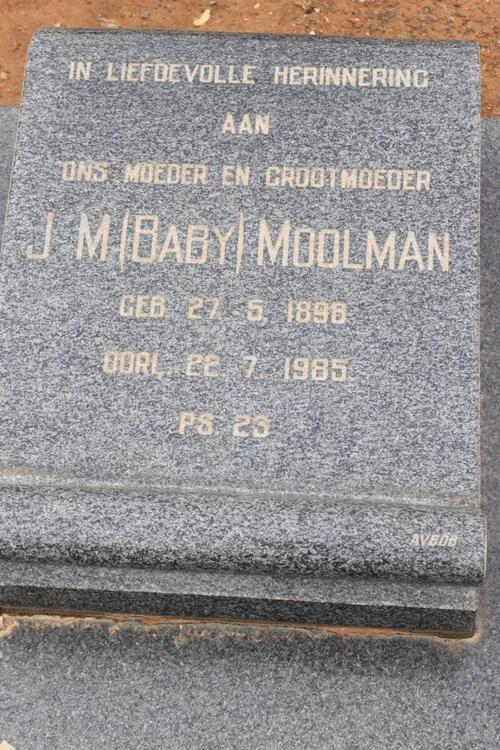 MOOLMAN J.M. 1898-1985