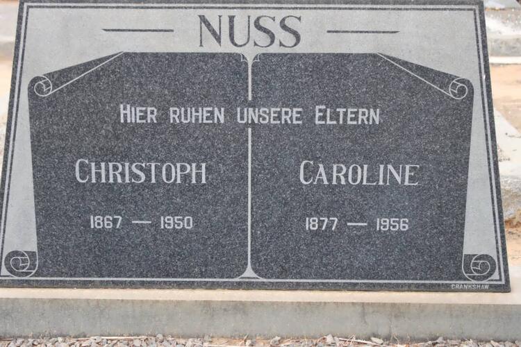 NUSS Christoph 1867-1950 & Caroline 1877-1956