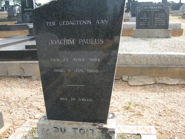 TOIT Joachim Paulus, du 1894-1965