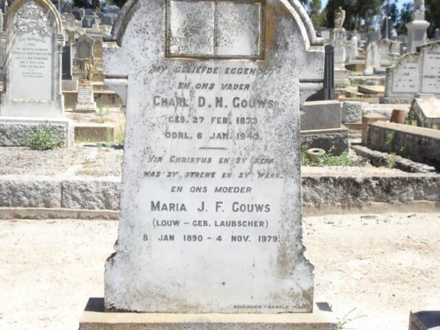 GOUWS Charl D.N. 1873-1943 &  Maria J.F. formerly LOUW nee LAUBSCHER 1890-1979