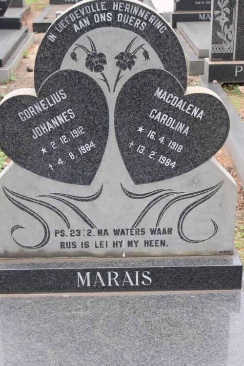 MARAIS Cornelius Johannes 1912-1984 & Magdalena Carolina 1918-1984