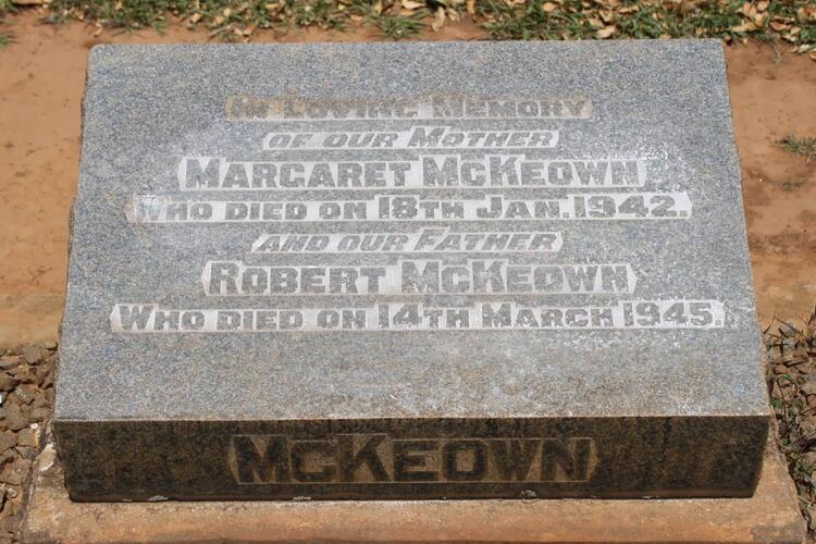 MCKEOWN Robert -1945 & Margaret -1942