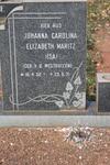 MARITZ Johanna Carolina Elizabeth nee VAN DER WESTHUIZEN 1932-1971