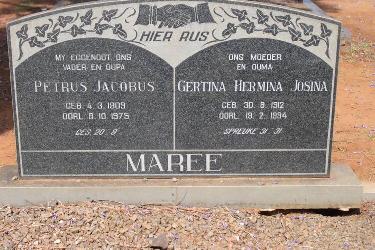 MAREE Petrus Jacobus 1909-1975 & Gertina Hermina Josina 1912-1994
