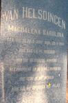 HELSDINGEN Magdalena Carolina, van 1897-1984