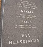 HELSDINGEN Nellis, van 1924-2002 & Alida 1926-2001