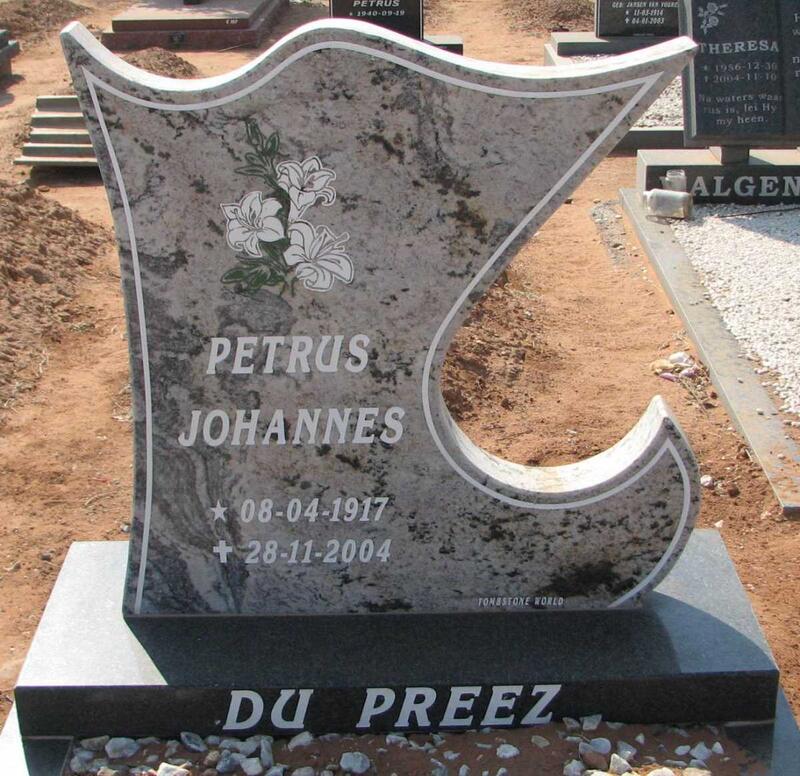 PREEZ Petrus Johannes, du 1917-2004