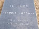 ROUX Hendrik Lodewyk, le 1907-1990