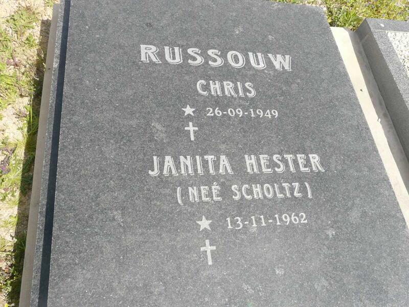 RUSSOUW Chris 1949- & Janita Hester SCHOLTZ 1962-