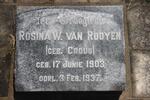 ROOYEN Rosina W., van nee CROUS 1903-1937