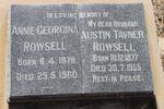 ROSWELL Austin Tavner 1877-1955 & Annie Georgina 1878-1960