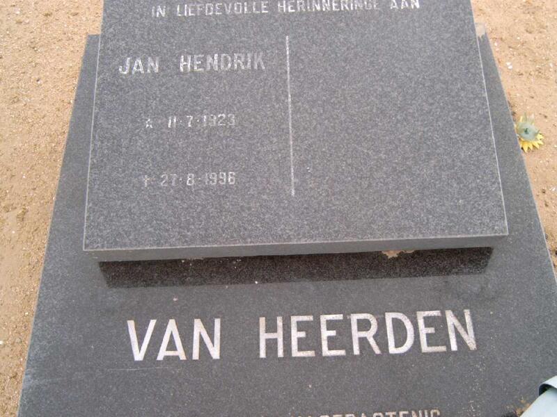 HEERDEN Jan Hendrik, van 1923-1969