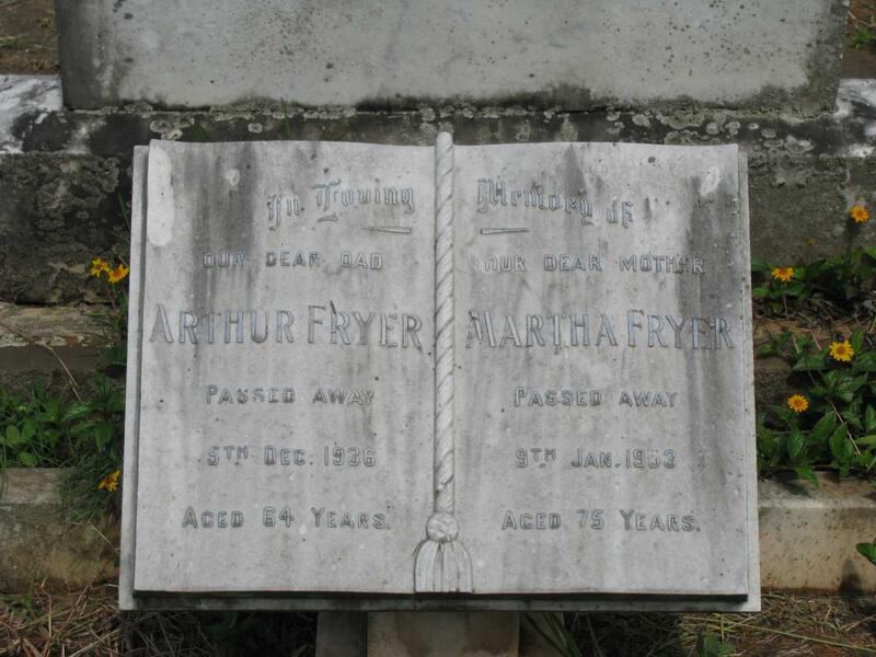 FRYER Arthur -1936 & Martha -1953